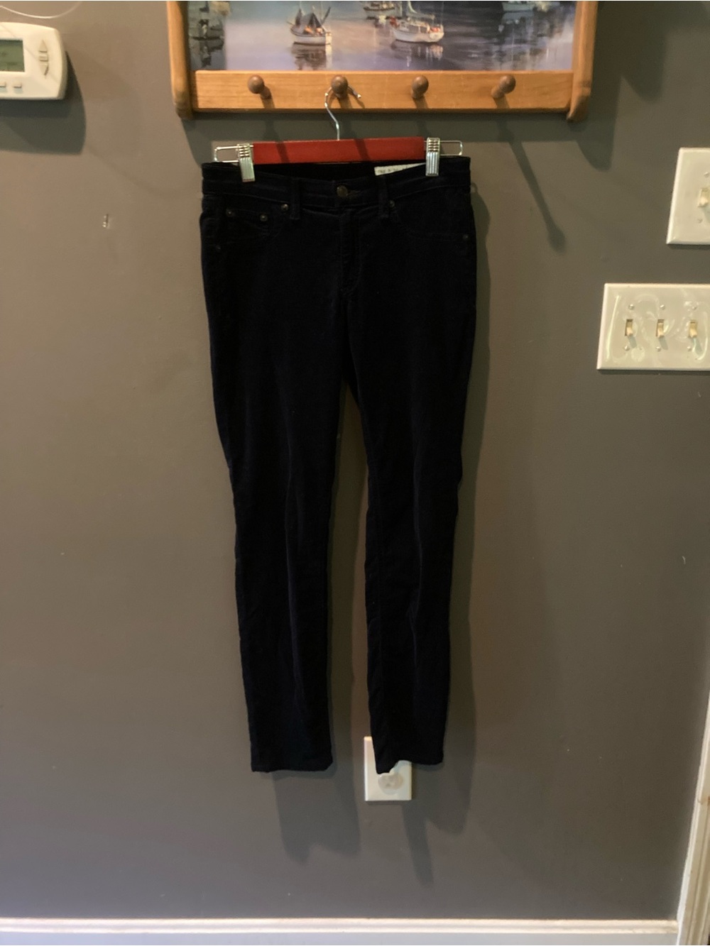 Rag& Bone midnight navy soft legging velvet pants excellent condition size 27 - Picture 5 of 9